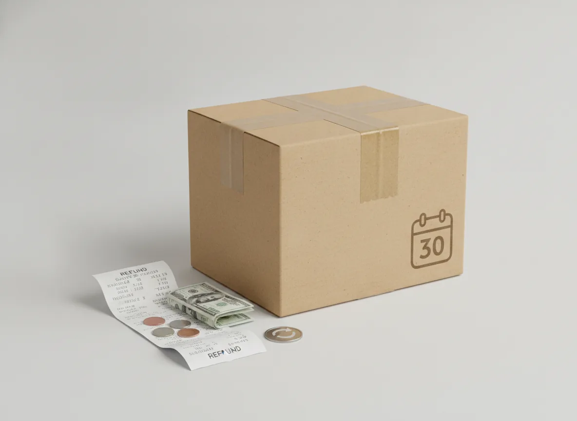 professional ecommerce-style photo representing a 30-day money back